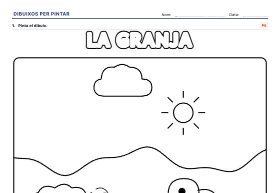 Fitxa d’exemple: Dibuixos per Pintar