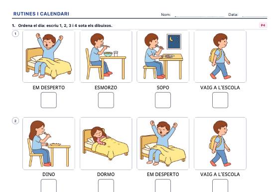 Fitxa d’exemple: Rutines i Calendaris per a Infantil