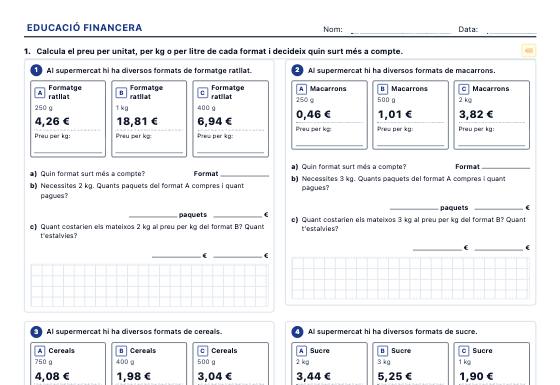 Fitxa d’exemple: Educació Financera