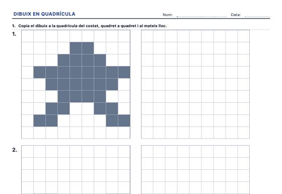 Fitxa d’exemple: Dibuix en Quadrícula