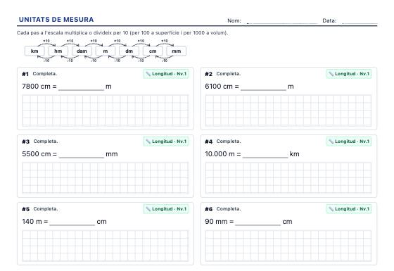 Fitxa d’exemple: Unitats de Mesura