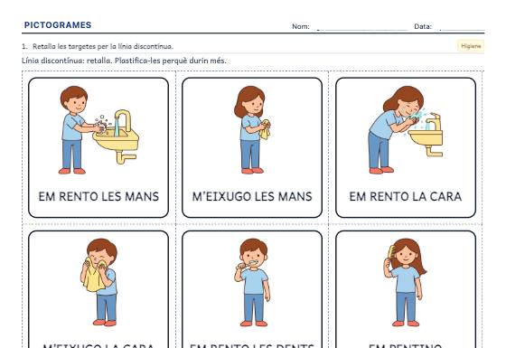 Fitxa d’exemple: Pictogrames per Imprimir