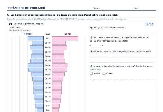 Fitxa d’exemple: Piràmides de Població
