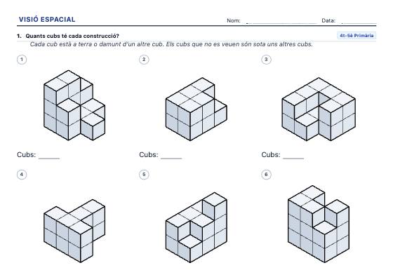 Fitxa d’exemple: Exercicis de Visió Espacial