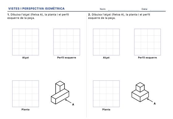 Fitxa d’exemple: Vistes i Perspectiva Isomètrica
