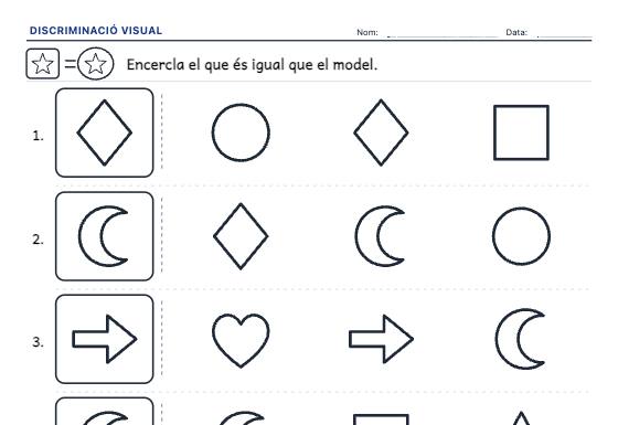 Fitxa d’exemple: Discriminació Visual