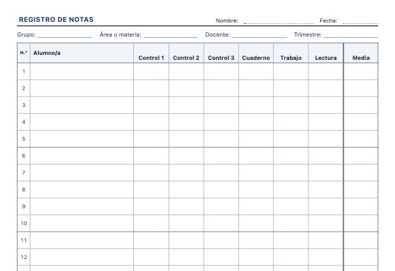 Ficha de ejemplo: Listas de Clase y Registros