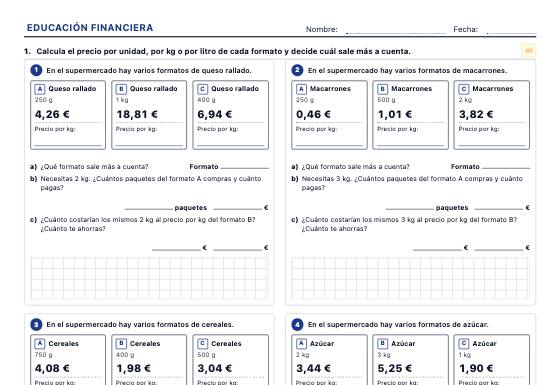Ficha de ejemplo: Educación Financiera