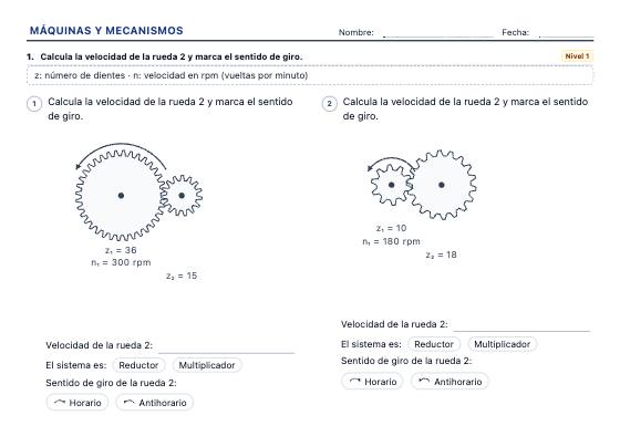 Ficha de ejemplo: Máquinas y Mecanismos