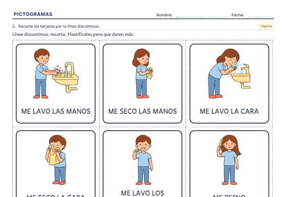 Ficha de ejemplo: Pictogramas para Imprimir