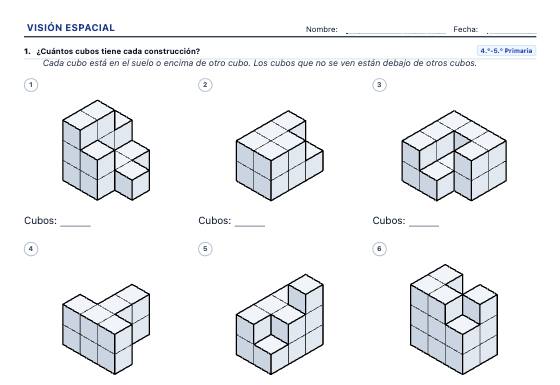 Ficha de ejemplo: Ejercicios de Visión Espacial