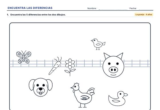 Ficha de ejemplo: Encuentra las Diferencias