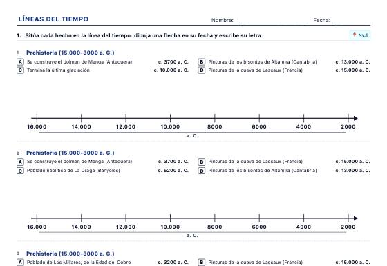 Ficha de ejemplo: Líneas del Tiempo