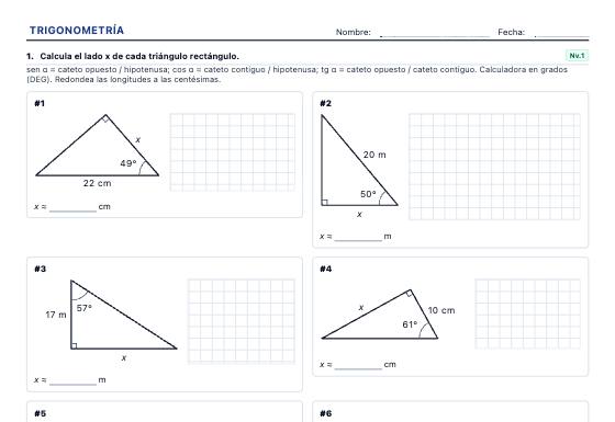 Ficha de ejemplo: Trigonometría