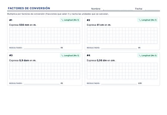 Ficha de ejemplo: Factores de Conversión