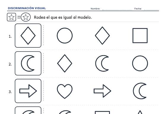 Ficha de ejemplo: Discriminación Visual